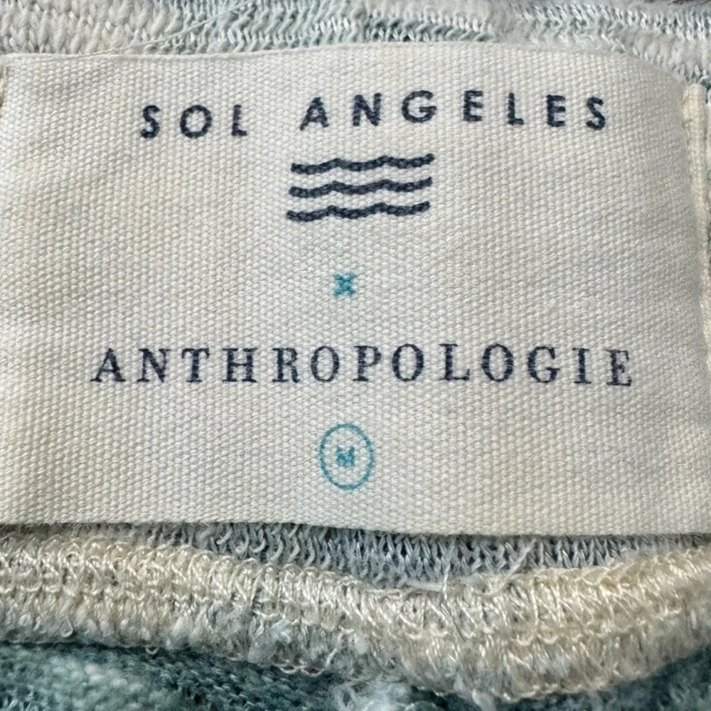 ANTHROPOLOGIE + SOL ANGELES Joggers Womens Medium Heathered Aqua Textured Pants